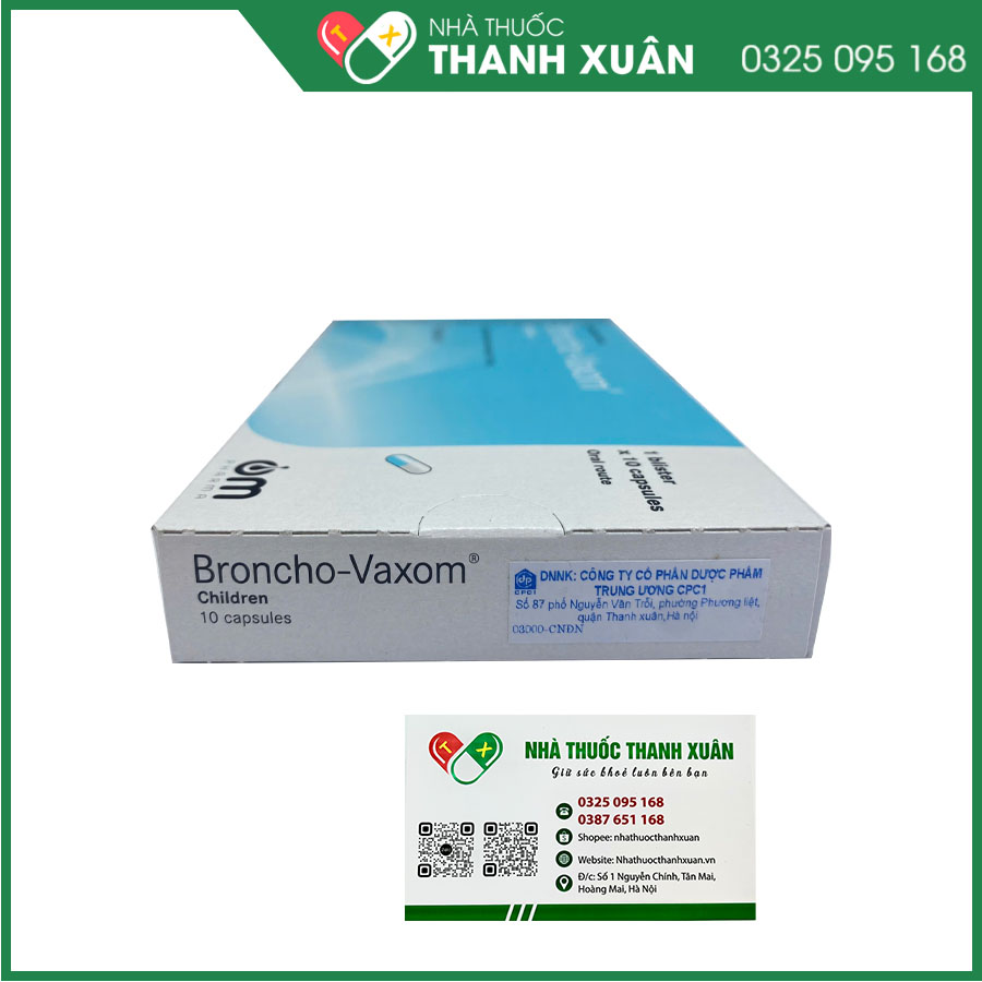 Broncho-Vaxom Children giúp tăng cường miễn dịch đường hô hấp cho trẻ em